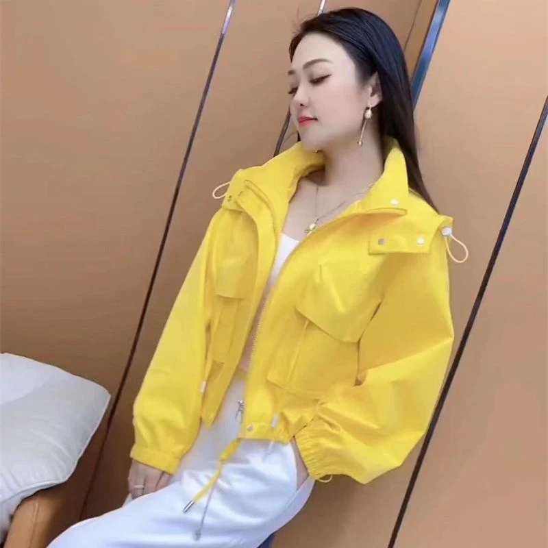 爆款气质超好看黄色连帽三合一户外冲锋衣外套女秋小个子女士