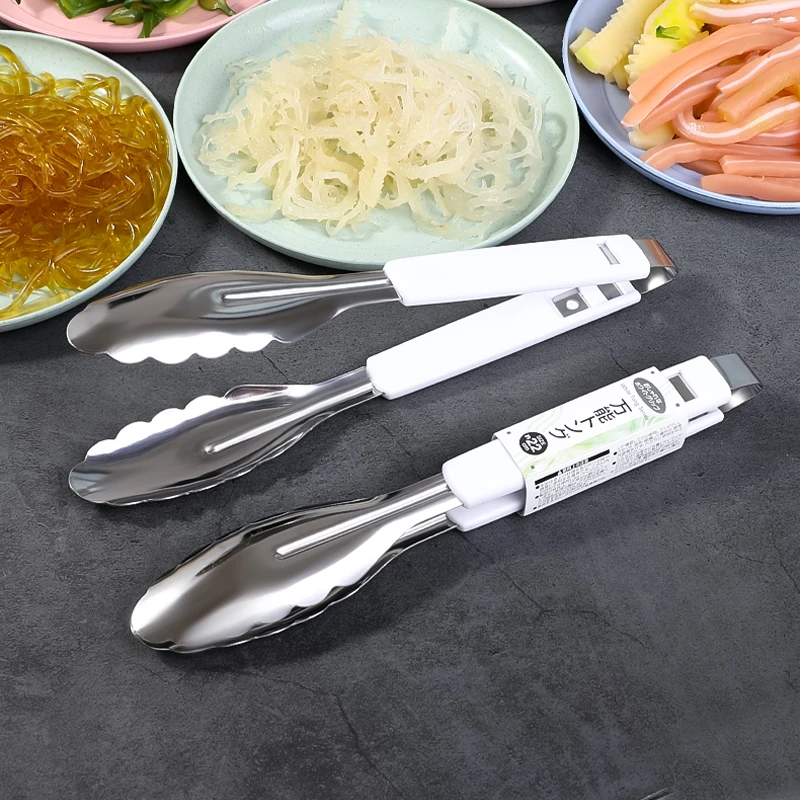 304不锈钢食品夹子煎牛排专用烤肉夹面包烧烤食物夹厨房防烫餐饮