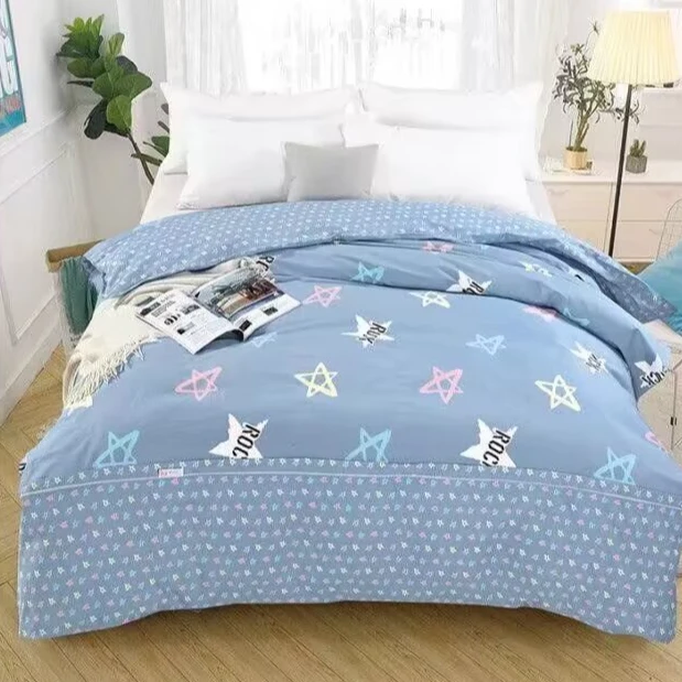 033款150/200单人被套纯棉被罩斜纹加厚印花高织密四季通用单件