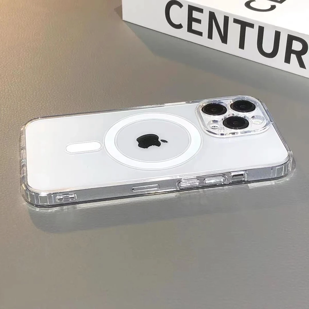 Magsafe磁吸iphone15promax手机壳亚克力苹果14硬壳13透明x全包12