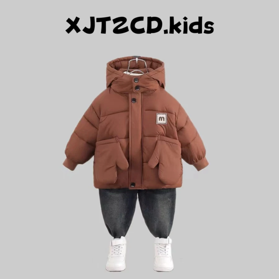 【手套口袋M棉服】2023新款宝宝冬季保暖棉衣儿童洋气加厚棉袄