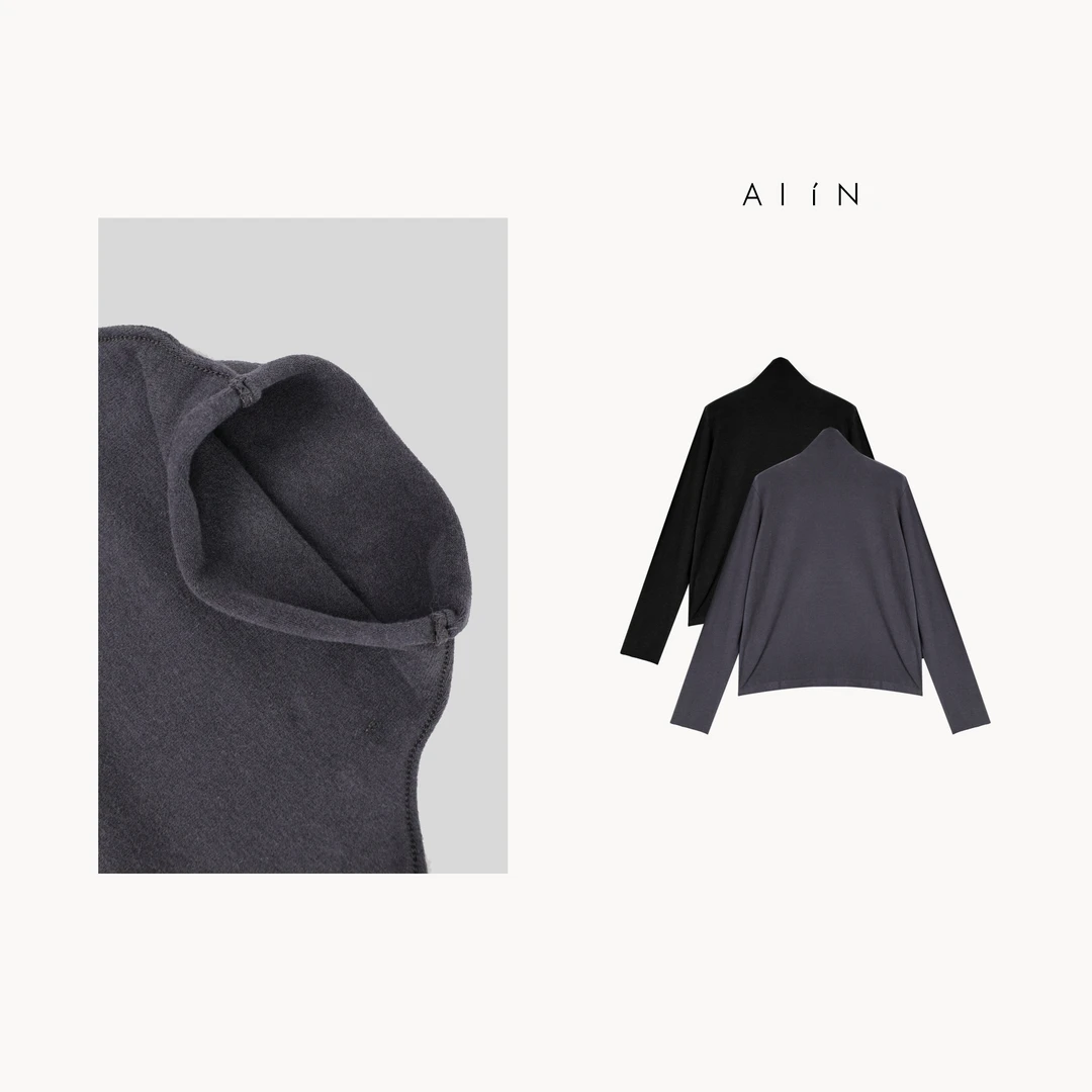 ALIN【软糯高领打底】百搭修身舒适高领打底上衣 24-AWD22167