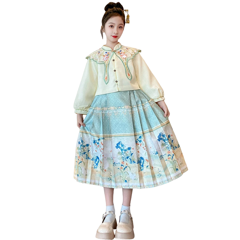 5【夏款最后1天】2024夏款女童汉服旗袍组合90-150