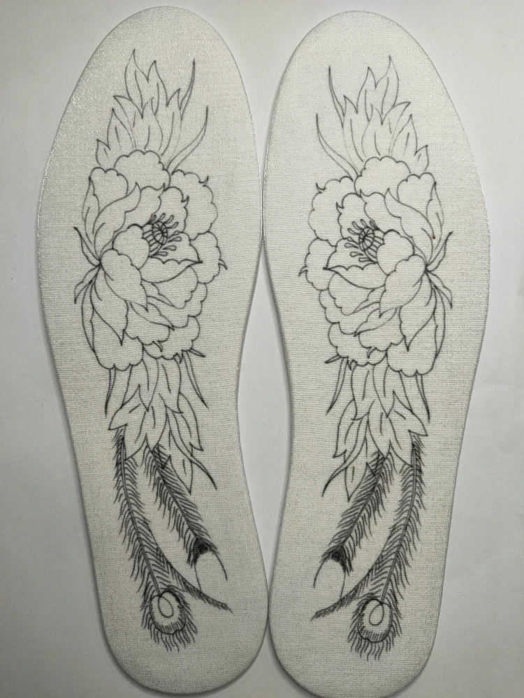 手工绣花鞋垫纯棉吸汗棉鞋垫纯手工传统材料包送针线五双以上包邮