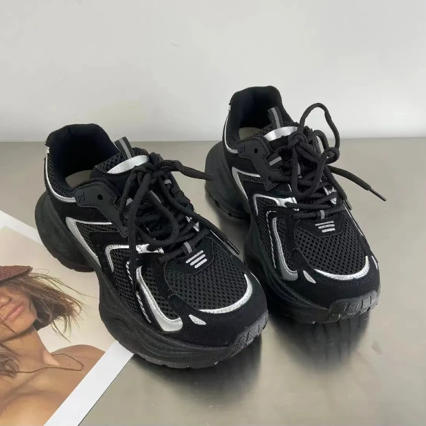 【刘营专属】2024春季新款潮流厚底透气运动时尚百搭女鞋老爹鞋