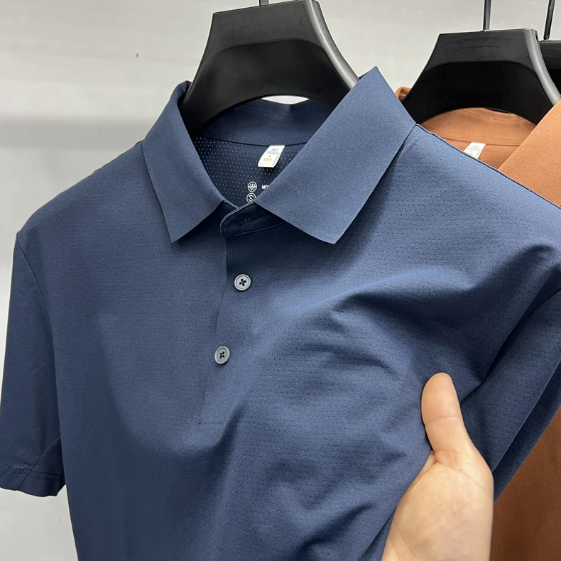 高端男士短袖polo衫索罗娜吸湿排汗亲肤抗皱新面料翻领户外速干衣
