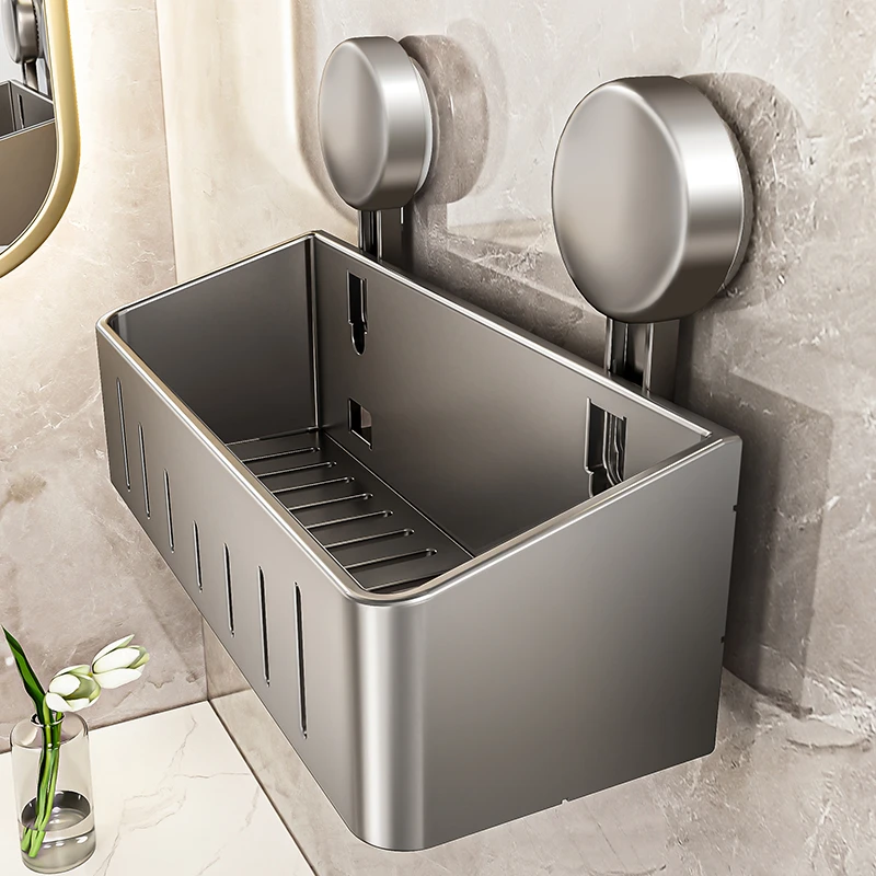 卫生间吸盘置物架浴室洗漱台收纳架壁挂洗手间厕所洗漱台收纳架子
