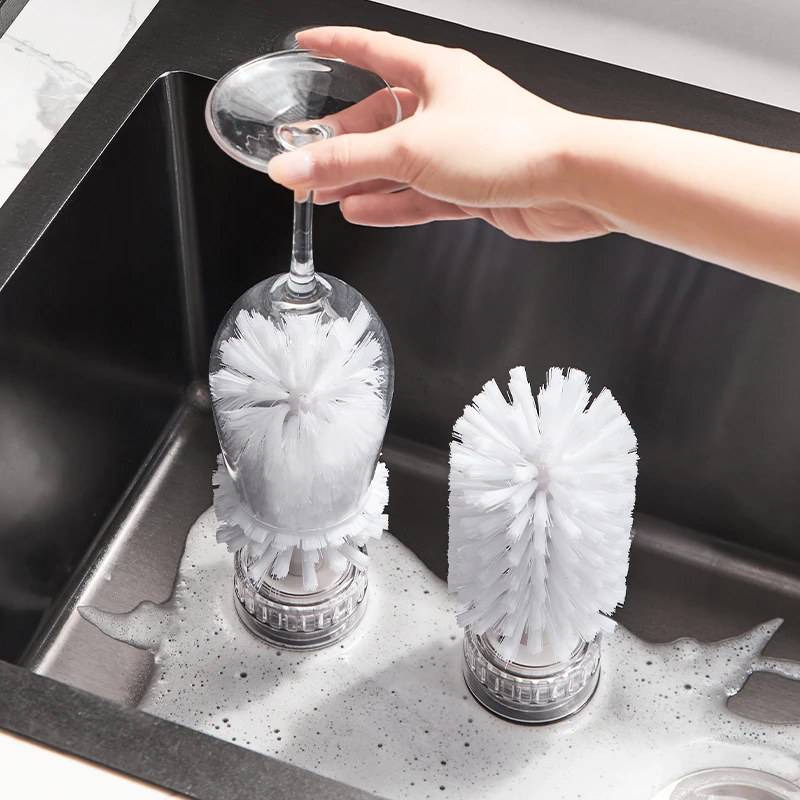 天地鱼吸盘杯刷清洁刷长柄玻璃杯奶瓶洗杯神器刷杯器厨房清洁工具