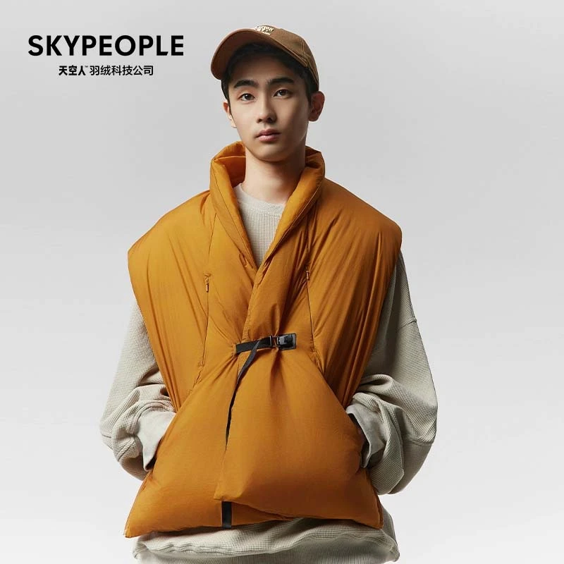 SKYPEOPLE天空人 Glamping营地 男士 羽绒围巾马甲