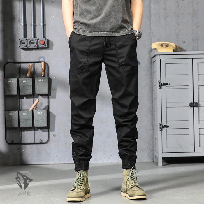美式工装裤子男款2024款潮牌宽松百搭复古机动痞帅休闲哈伦男裤
