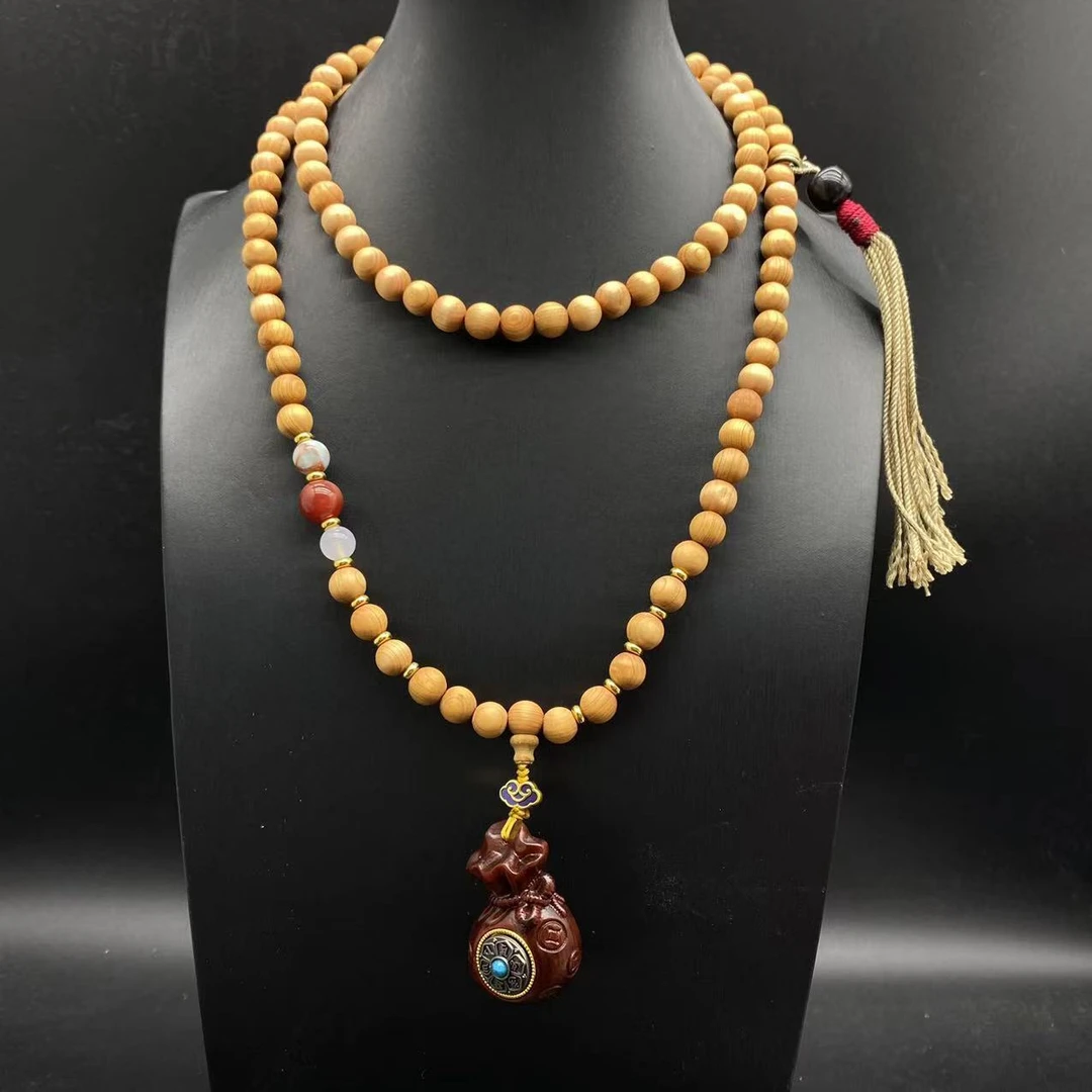 【初见珠宝】崖柏DIY套链20-2C41X31【尺寸约8mm+】