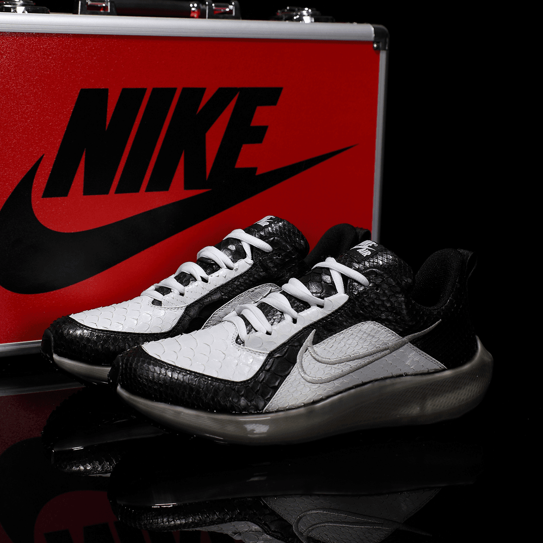 NIKE/耐克跑步鞋蟒蛇皮【定制球鞋】情侣款球鞋时尚潮流百搭潮鞋