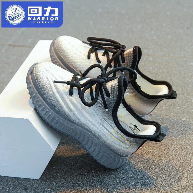 Warrior/回力男童鞋子飞织网面儿童运动鞋春季新款女童透气潮童鞋