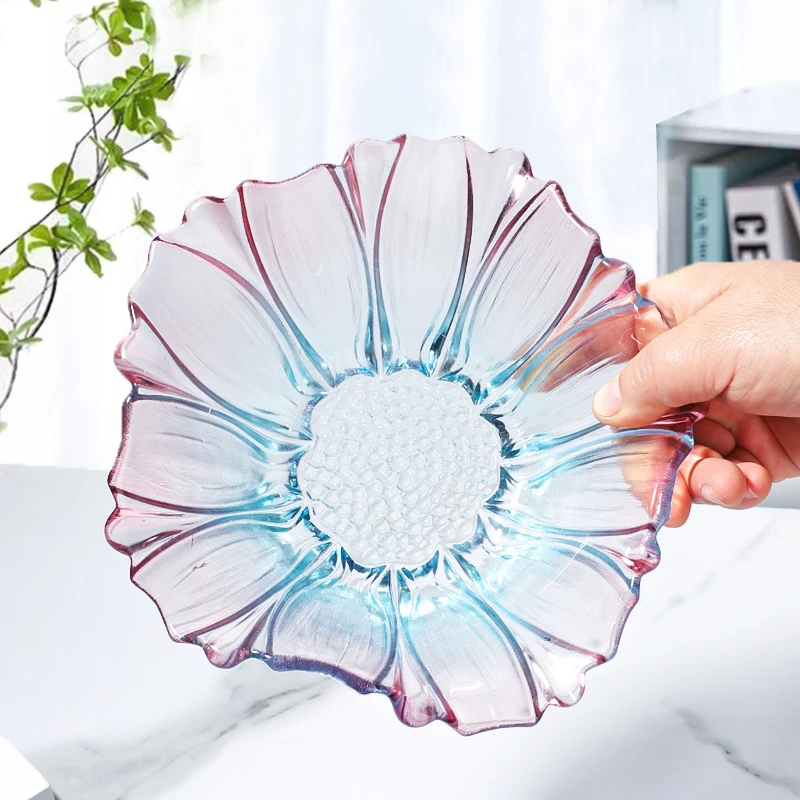 【两只装】渐变果冻色梦幻粉蓝超仙葵花果斗家用大容量蔬菜沙拉果斗