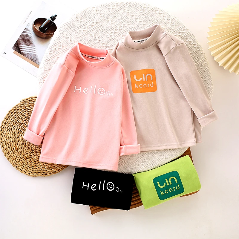 儿童打底衫男童长袖T恤德绒2024新款秋衣春秋女童宝宝中大童上衣