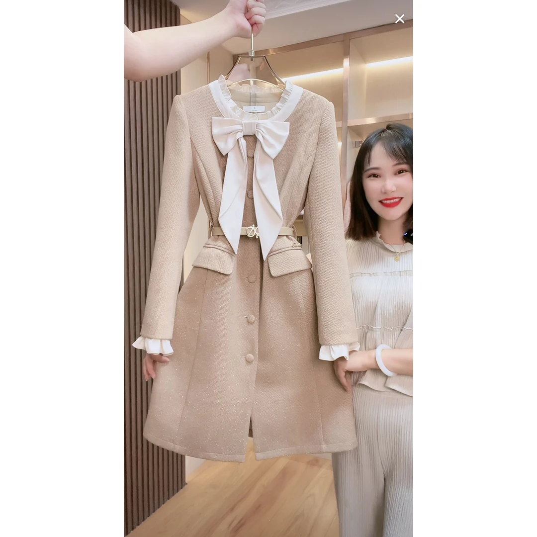 【语馨服饰轻奢女装】1875新款气质收腰显瘦连衣裙