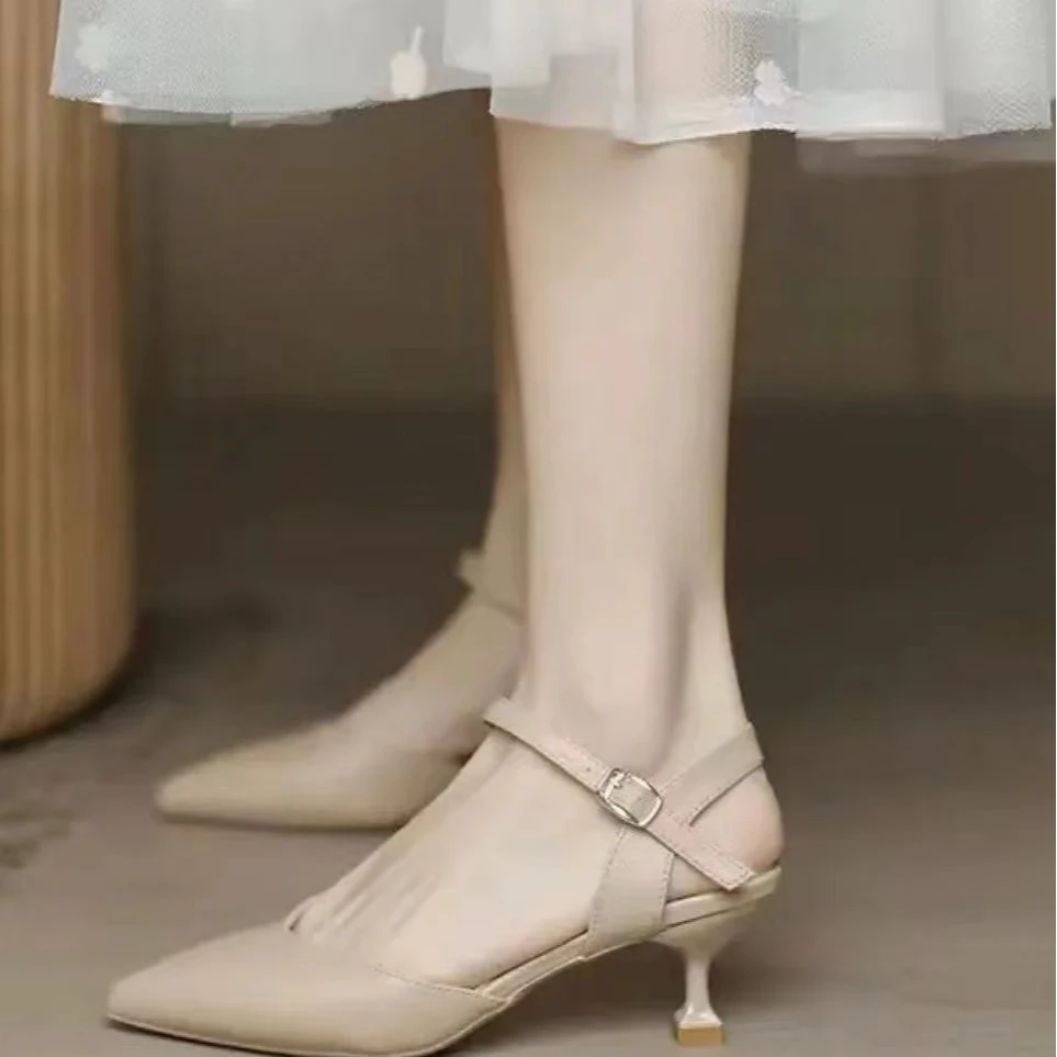 鞋子女鞋皮鞋气质百搭女士浅口跟鞋