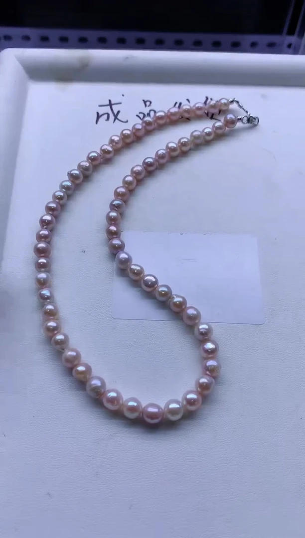 【闪购商品】淡水珍珠项链银S925镶嵌淡水珍珠项链