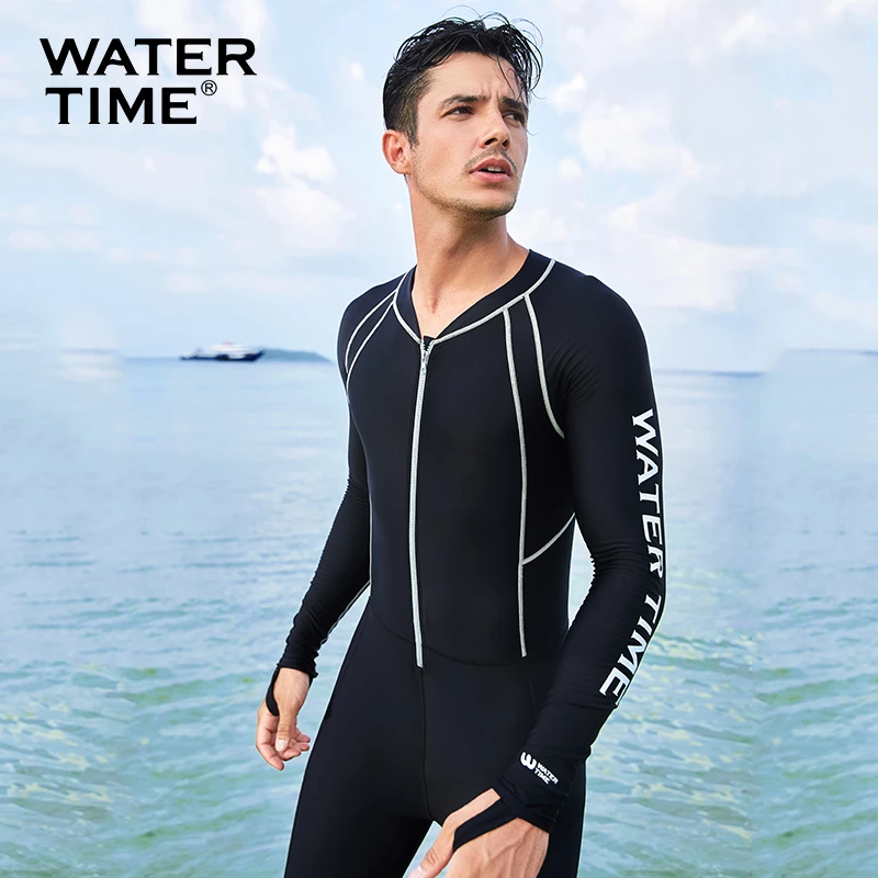 WaterTime潜水服男长袖防晒泳衣全身连体游泳水母浮潜户外冲浪服
