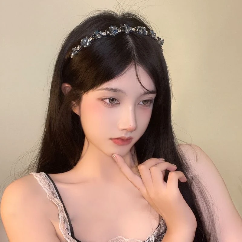 水钻高级感复古法式水晶发箍女韩国百搭外出发卡精致头箍气质头饰