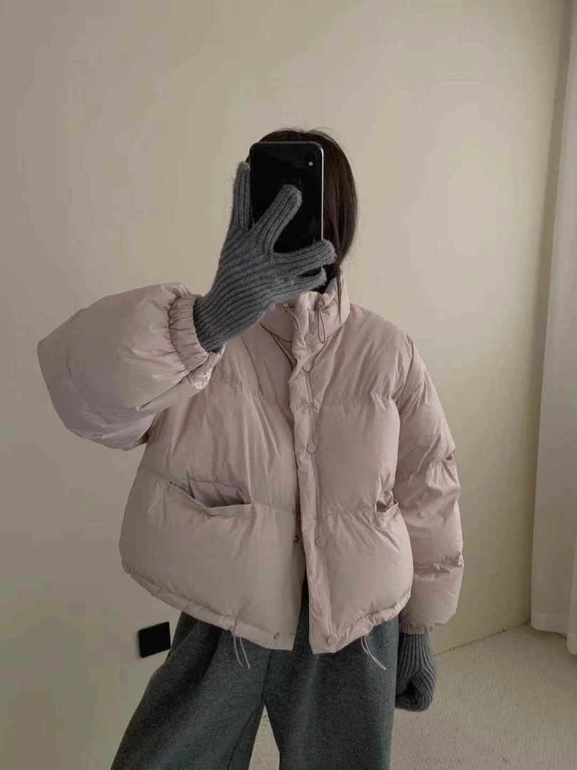 199-389 女短款棉服加厚保暖小个子显瘦面包服冬季外套