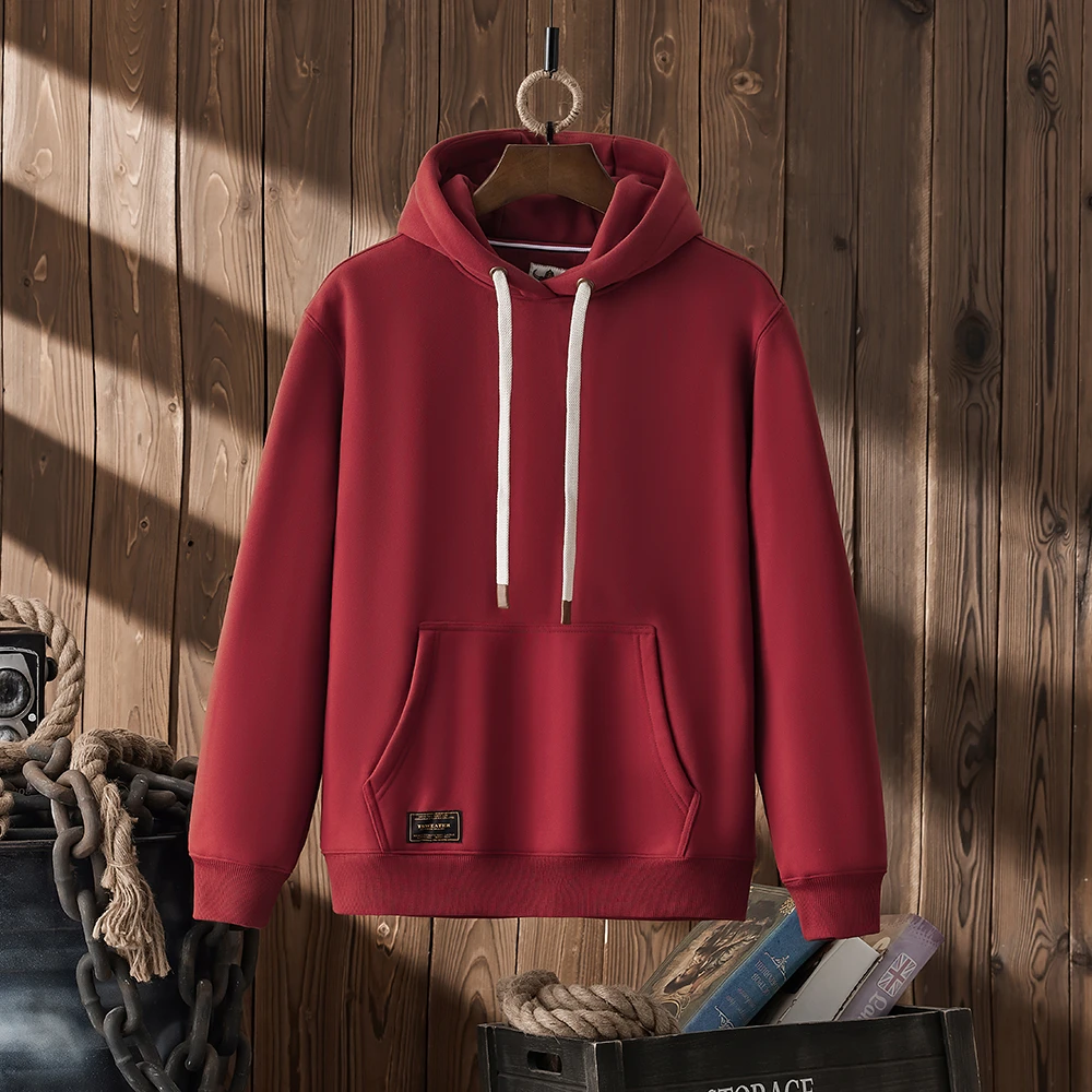 【加绒】JESSE秋冬重磅460克基础加绒加厚头连帽卫衣男款6601