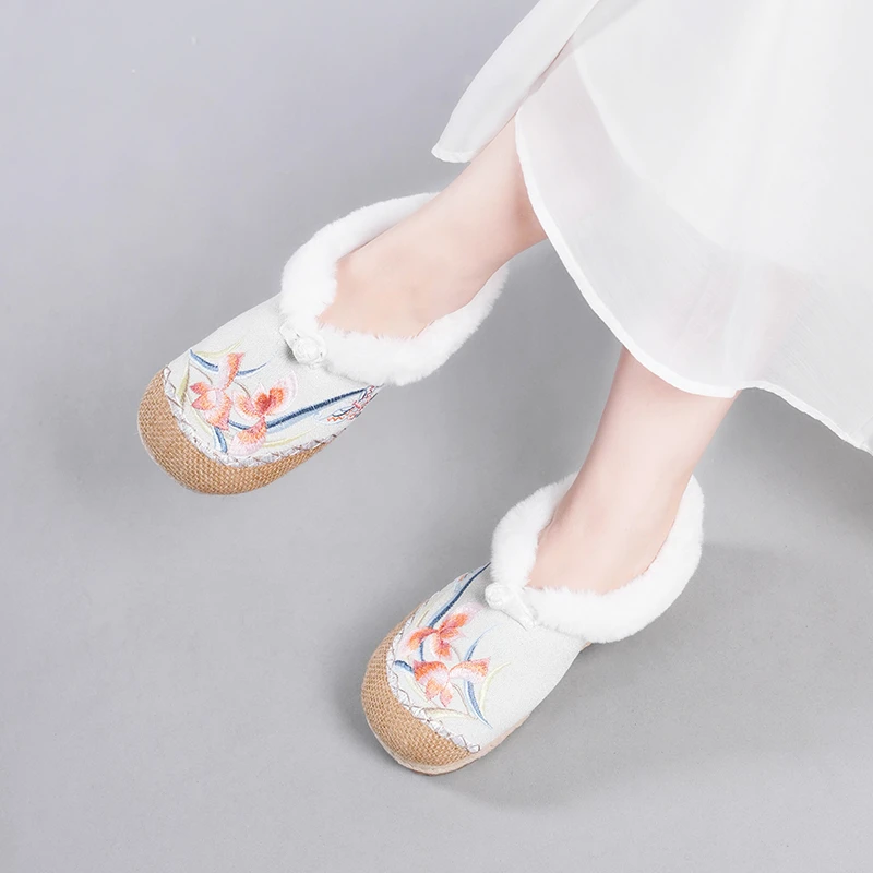 新款老北京棉鞋加绒加厚绣花冬季国潮古风/1202-18