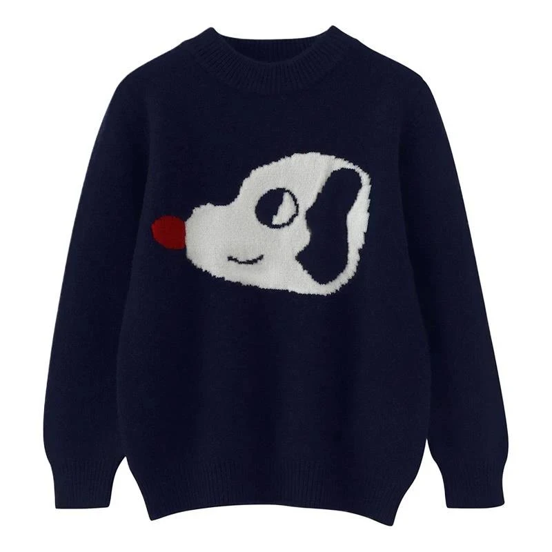 儿童羊毛衫男童女童半高领加厚套头毛衣秋冬