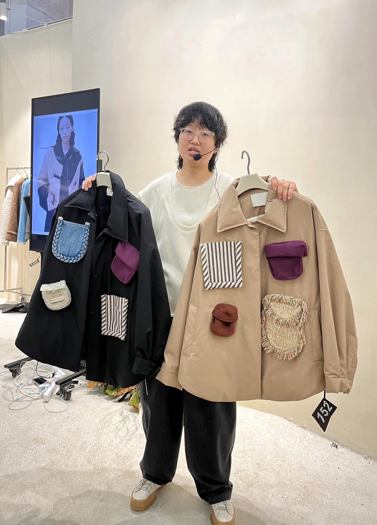 【现货】夹HALF 2024秋冬新品 趣味口袋轻薄羽绒服