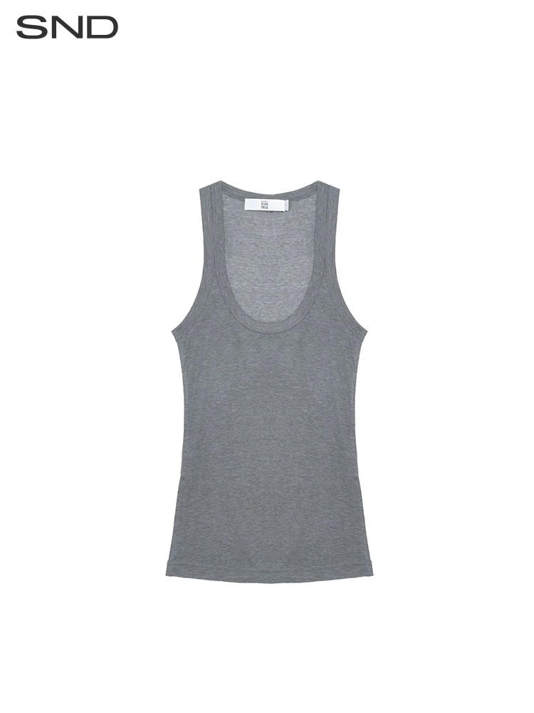 特清！对dao 设计师品牌基础百搭打底灰色舒适背心女