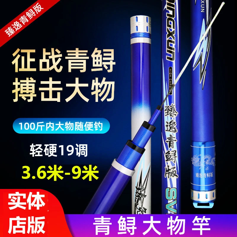 大物竿9米8米7.2米碳素6H19调超硬鱼竿台钓竿6.3米5.4米钓鱼竿