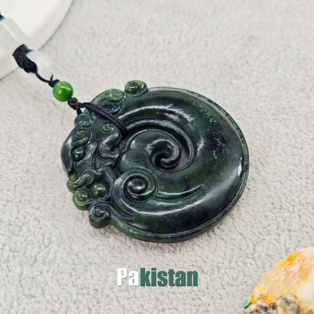 和田玉碧玉螭龙吊坠/NYXF-BYDZ-65