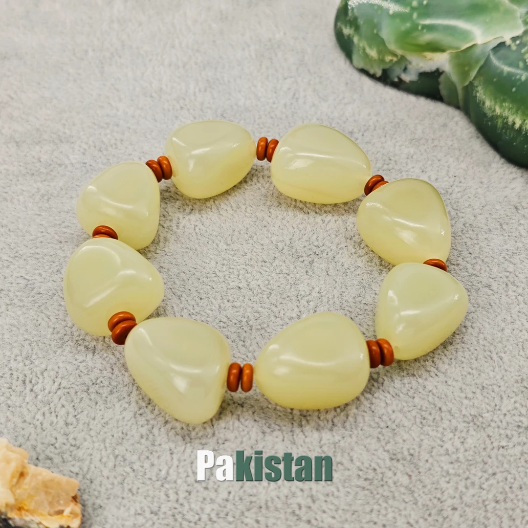 冰黄巴玉随型手串男款15*22mm/NYXF-BYSC-114