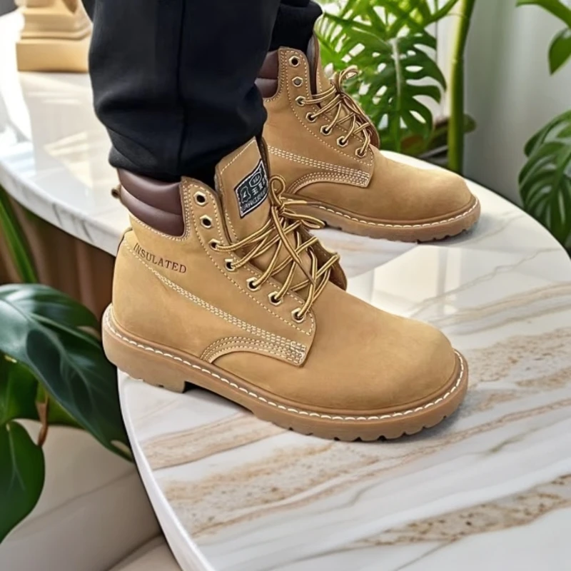 丽江玉龙雪山皮鞋正品美式防臭吸汗登山休闲真皮防水英伦中帮鞋垫