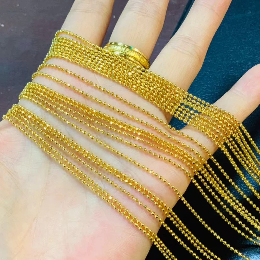 铜合金项链 小米珠项链 45cm（敏感肤质慎拍）