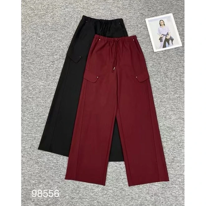KIKI严选：98556-YER家欧货南油秋季新款细斜纹窄腰工装休闲裤