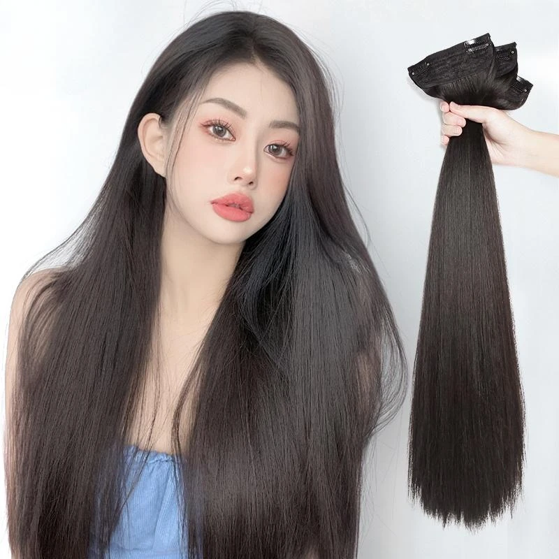 三片式直发片女隐形无痕仿真发轻薄接发片增发量蓬松接发贴片长发