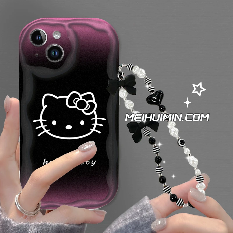 【奶油框硅胶壳】凯蒂猫安卓手机壳苹果15iphone15proKitty