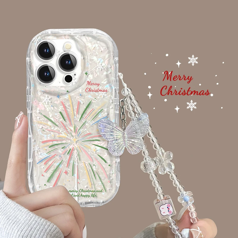 39号【奶油框硅胶壳】适用于苹果15华为vivo荣耀oppo烟花手机壳