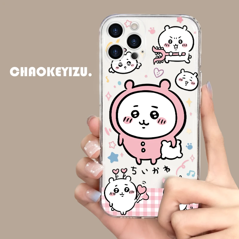 【直边透明壳】华为vivo荣耀oppo小米iPhone15吉伊卡哇手机壳