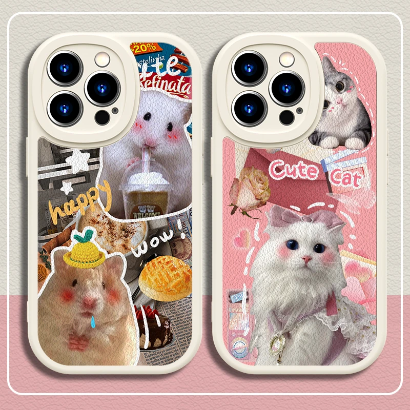 【小羊皮】仓鼠手机壳iPhone15苹果14pro液态硅胶壳