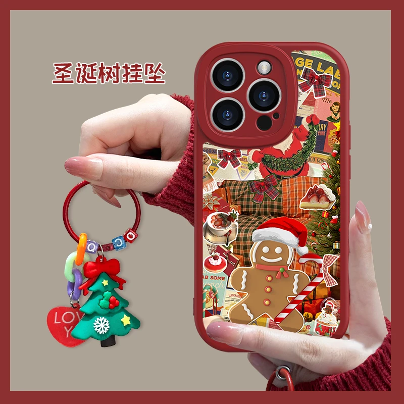 【小羊皮】圣诞饼干手机壳iPhone15小米14Pro华为mate60