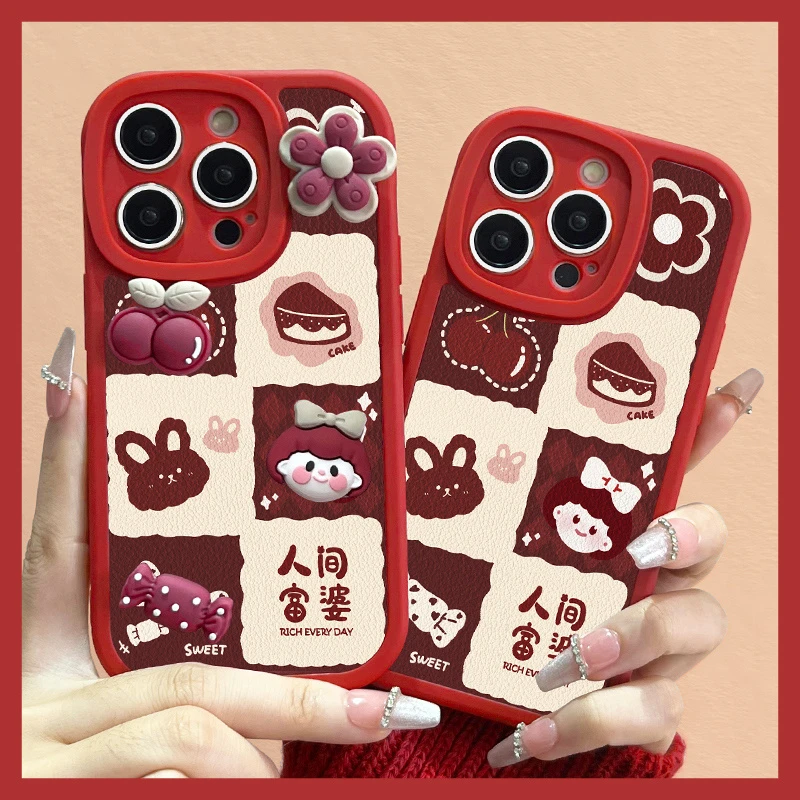 【小羊皮人间富婆】iPhone13手机壳小羊皮苹果14pro液态硅胶
