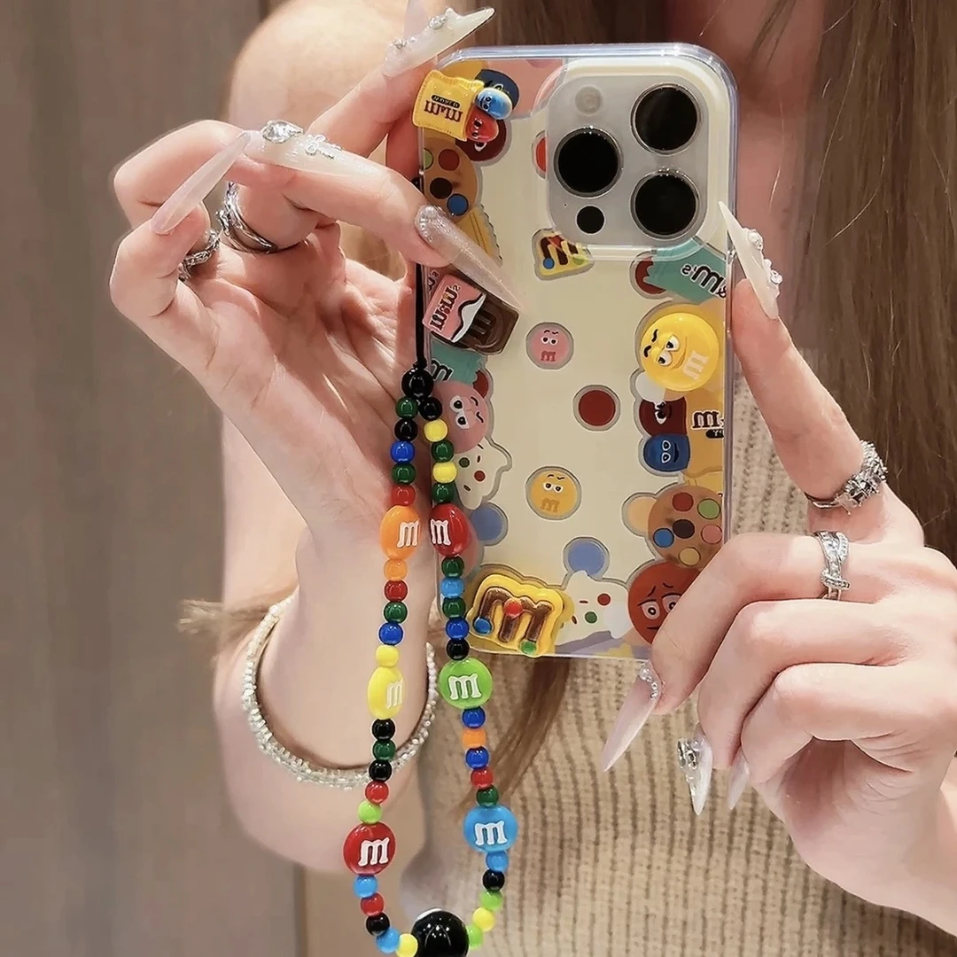 立体彩点m豆镭射羽纱壳适用苹果15vivo手机壳华为p70小米oppo套