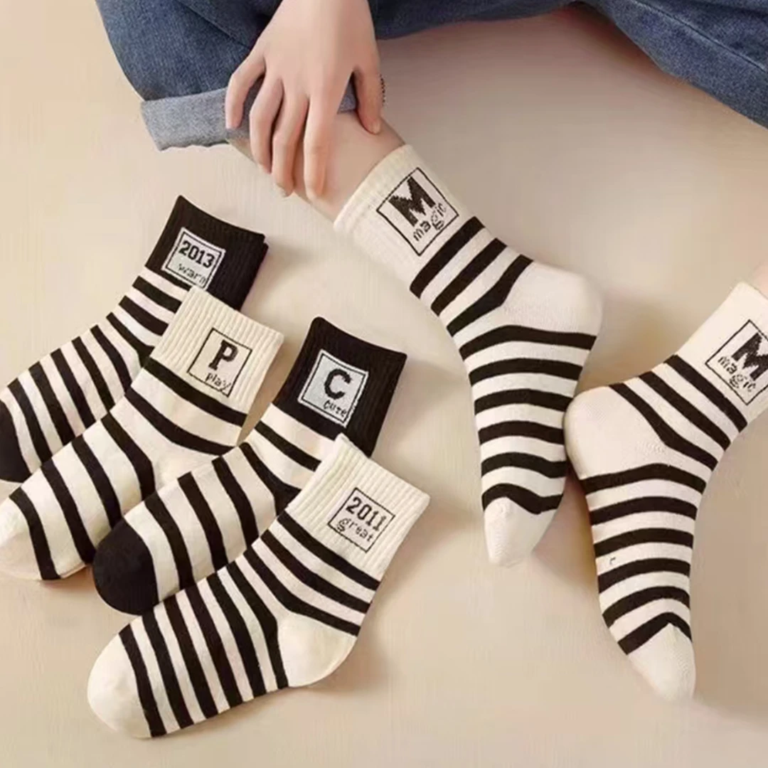 可爱简约中大童舒适儿童袜子6D648(不分颜色、不分图案)（十双装）