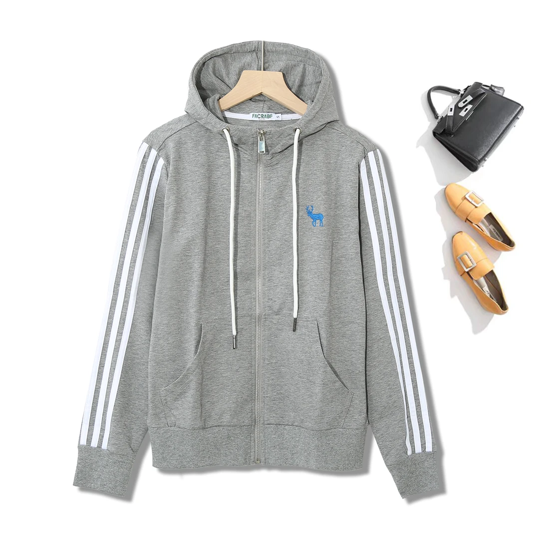 女士连帽拉链外套休闲户外运动百搭潮流春秋季设计感外套1C709