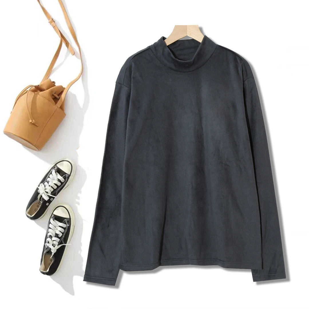 潮流保暖时尚舒适简约纯色打底衫男女同款春秋百搭半高领P-2H326