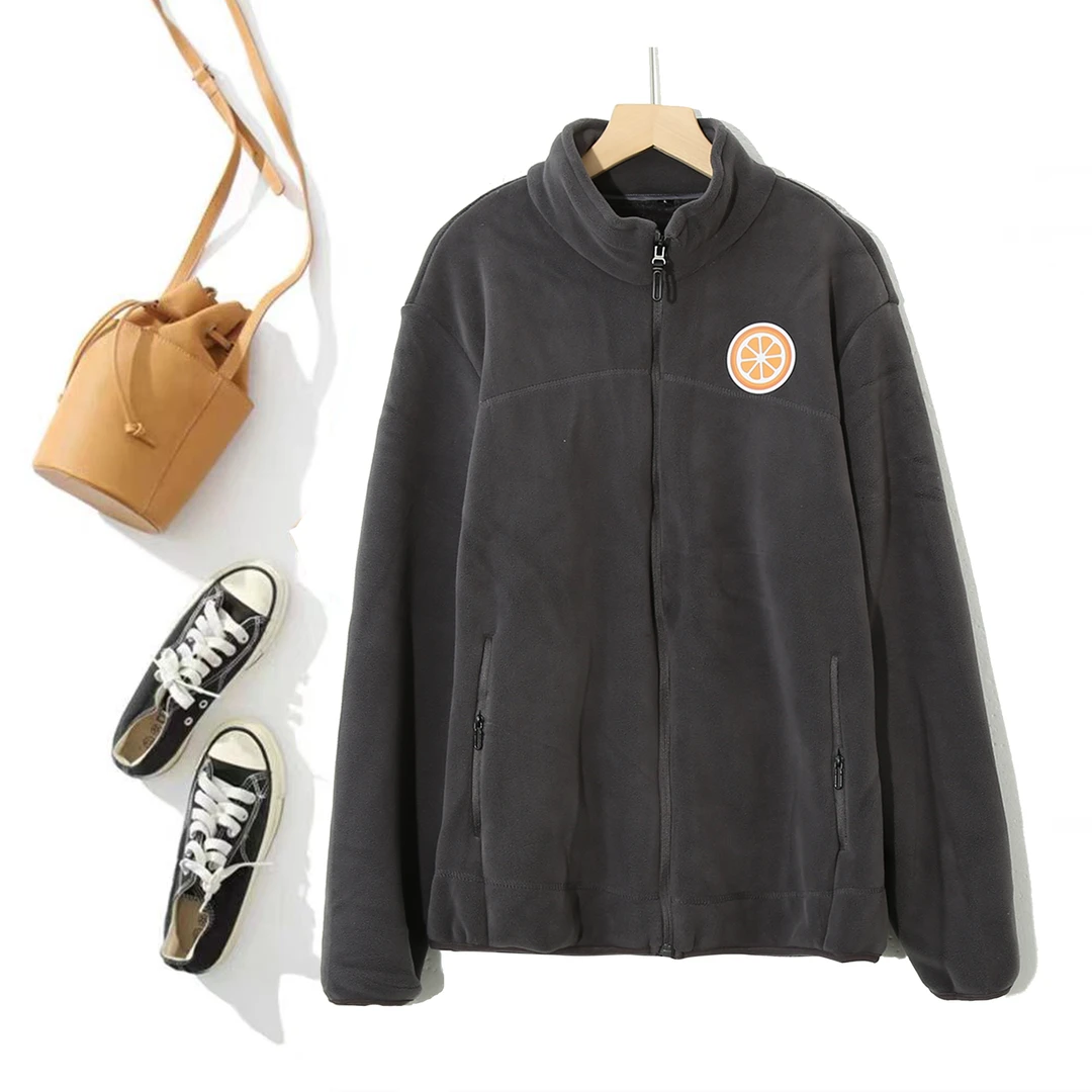 男女同款摇粒绒立领高级感外套休闲毛绒百搭春秋设计感P-2C661