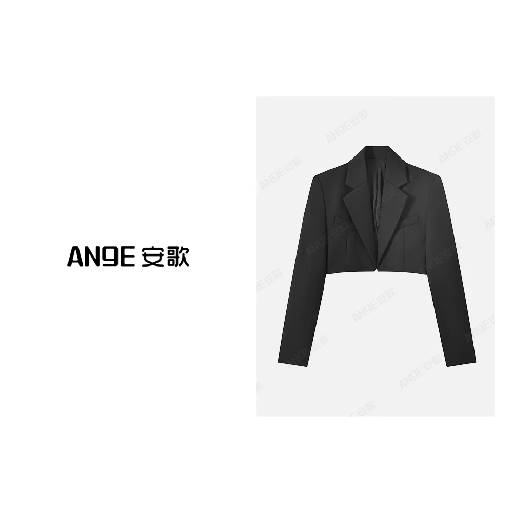 ANGE SUNNY【经典小西装】 时尚显瘦小众设计款女士短款西服外套