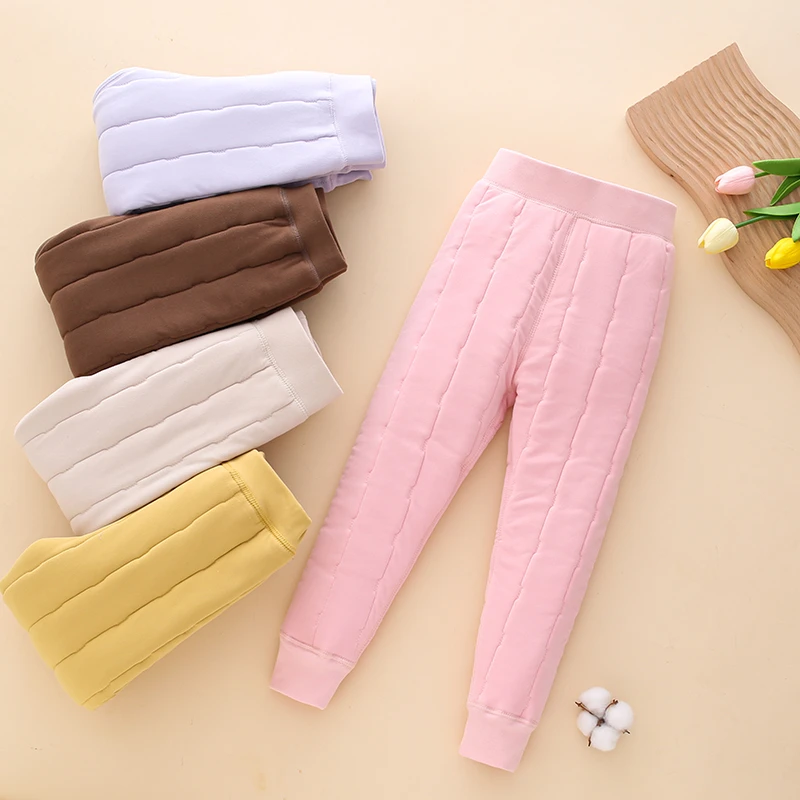冬季新款加厚男童女童中大童内穿裤子棉裤校服神器一件过冬保暖